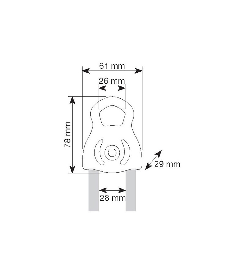 Polea TETHYS BLACK. CAMP SAFETY.