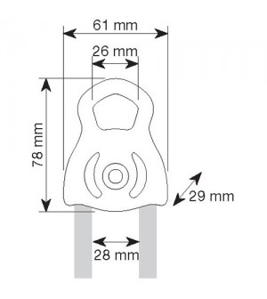 Polea TETHYS BLACK. CAMP SAFETY.