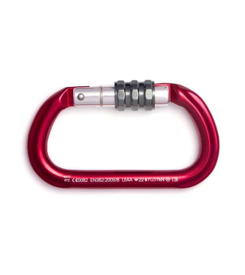 Mosquetón aluminio rosca SYMMETRIC. FIXE.