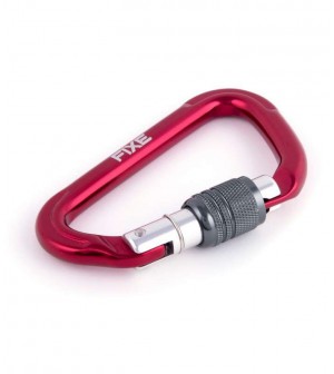 Mosquetón aluminio rosca ROCK STONE. FIXE.