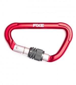 Mosquetón aluminio rosca ROCK STONE. FIXE.