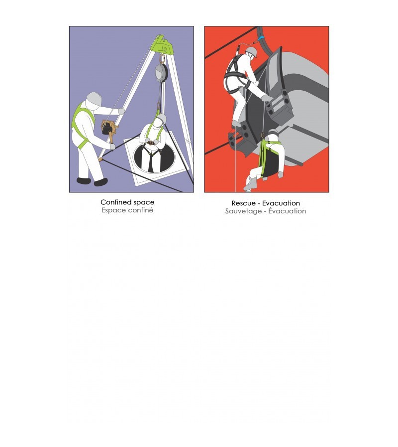 Anticaídas retráctil con torno de rescate OLYMPE FA2040120. KRATOS SAFETY.