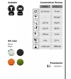 Cuerda semiestática TITANIA 11. KORDA'S.