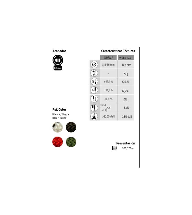 BOBINA DE CUERDA SEMIESTÁTICA WORK 10,5
