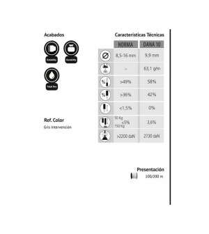 Cuerda semiestática DANA 10. KORDAS'S.
