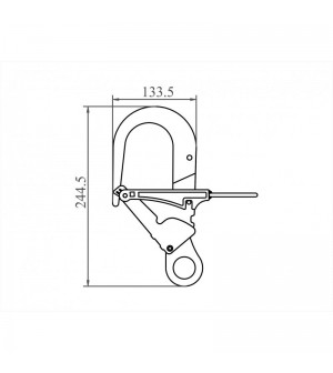 Gancho para pértiga telescópica. KRATOS SAFETY.