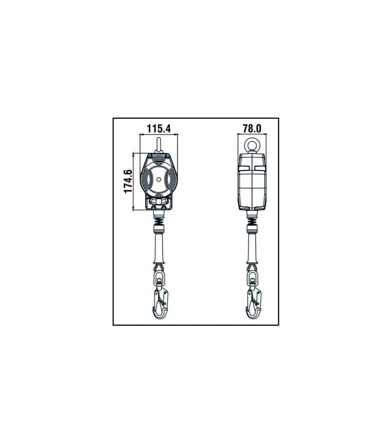 ANTICAÍDAS RETRÁCTIL HELIXON FA2040203B. KRATOS SAFETY.