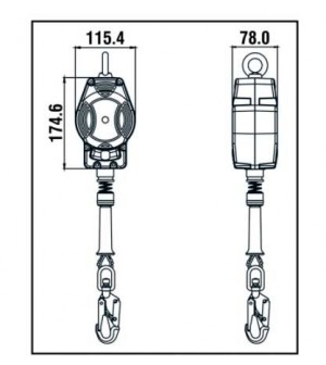 ANTICAÍDAS RETRÁCTIL HELIXON FA2040203B. KRATOS SAFETY. ANTICAÍDAS RETRÁCTIL HELIXON FA2040203B. KRATOS SAFETY.