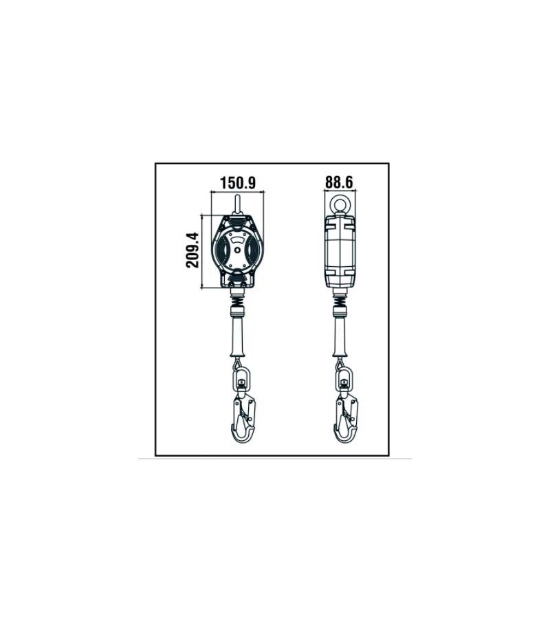 ANTICAÍDAS RETRÁCTIL HELIXON FA2040207B. KRATOS SAFETY