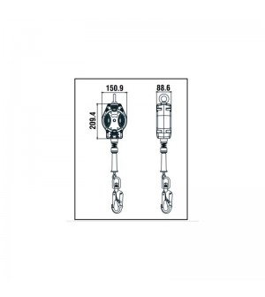 ANTICAÍDAS RETRÁCTIL HELIXON FA2040207B. KRATOS SAFETY ANTICAÍDAS RETRÁCTIL HELIXON FA2040207B. KRATOS SAFETY