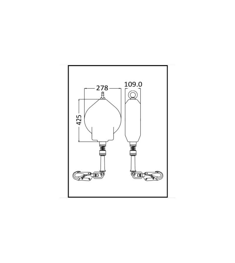 ANTICAÍDAS RETRÁCTIL OLYMPE FA2040025. KRATOS SAFETY