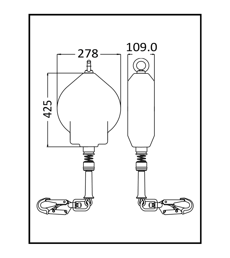 ANTICAÍDAS RETRÁCTIL OLYMPE FA2040030. KRATOS SAFETY