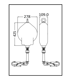 ANTICAÍDAS RETRÁCTIL OLYMPE FA2040030. KRATOS SAFETY