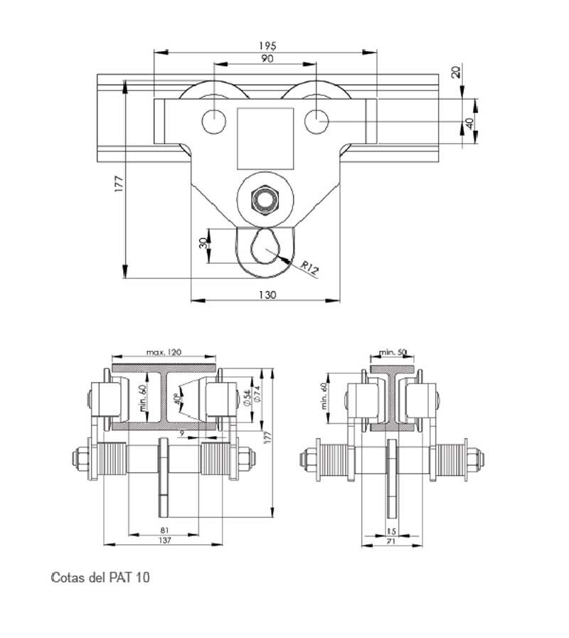 PUNTO DE ANCLAJE TEMPORAL MÓVIL PARA VIGA METÁLICA PAT 10. ACCESUS