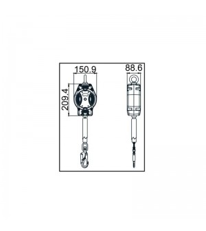 ANTICAÍDAS RETRÁCTIL HELIXON FA2050406B. KRATOS SAFETY
