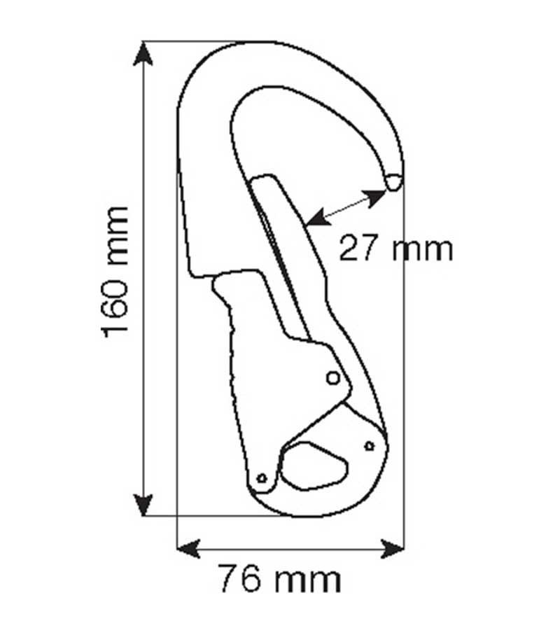 MOSQUETÓN  ALUMINIO DE GRAN APERTURA HORAI. CAMP SAFETY