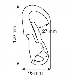 MOSQUETÓN  ALUMINIO DE GRAN APERTURA HORAI. CAMP SAFETY