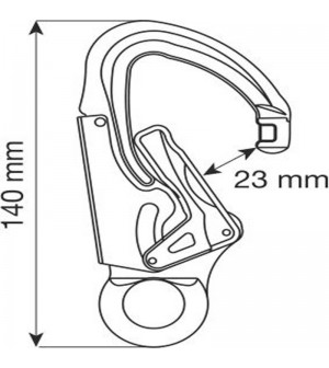 MOSQUETÓN  ALUMINIO DE GRAN APERTURA HERCULES. CAMP SAFETY
