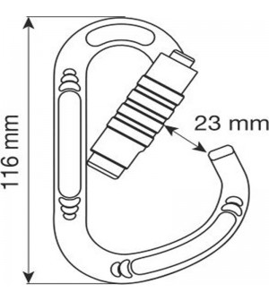 MOSQUETÓN  ALUMINIO HMS 3LOCK. CAMP SAFETY