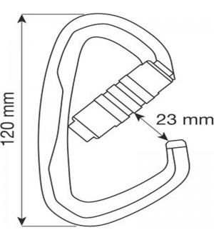 MOSQUETÓN  ALUMINIO ATLAS 2LOCK. CAMP SAFETY