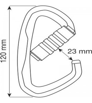 MOSQUETÓN ALUMINIO ATLAS 3LOCK. CAMP SAFETY
