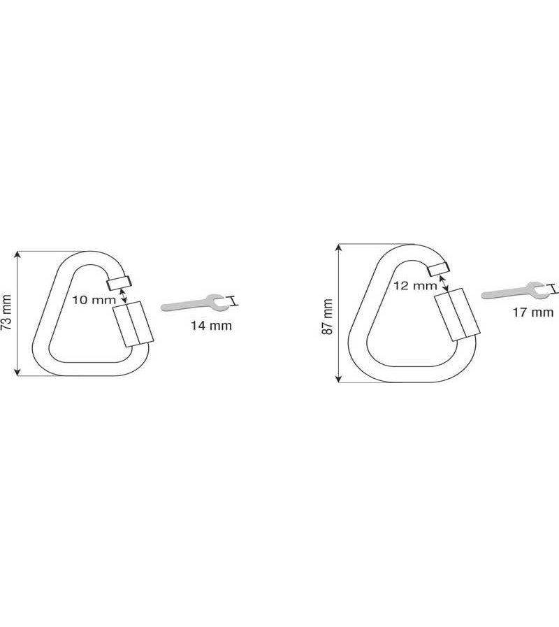 MAILLON DE ACERO 8 mm DELTA QUICK LINK STEEL. CAMP SAFETY