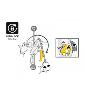 DESCENSOR AUTOFRENANTE CON FUNCION ANTIPANICO I'D L. PETZL