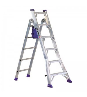 ESCALERA DE ALUMINIO TRANSFORMABLE DE PELDAÑO ANCHO Y ESTRECHO HYBRID ESCALERA DE ALUMINIO TRANSFORMABLE DE PELDAÑO ANCHO Y ESTRECHO HYBRID