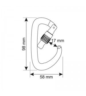 MOSQUETÓN ALUMINIO ROSCA ORBIT LOCK