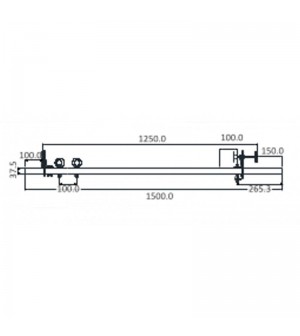 Barra de anclaje para puertas. Kratos Safety. Medidas. Barra de anclaje para puertas. Kratos Safety. Medidas.