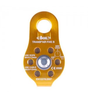 POLEA SIMPLE FIJA CON NÚMERO DE SERIE INDIVIDUAL QUE GARANTIZA SU SEGURIDAD TRANSF´AIR FIXE B DE BEAL