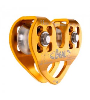 POLEA DOBLE PARA USO INTENSIVO EN TIROLINAS TRANSF´AIR TWIN B DE BEAL