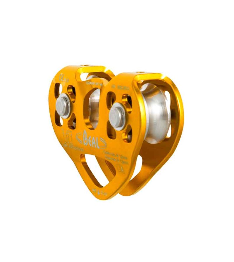 POLEA DOBLE CON DOS ROLDANAS TRANSF´AIR TWIN B DE BEAL