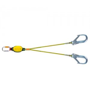 ESLINGA BIFURCADA DE CUERDA CON ABSORBEDOR DE ENERGÍA INTEGRADO DYNAPRO AIR V HOOK XL DE BEAL