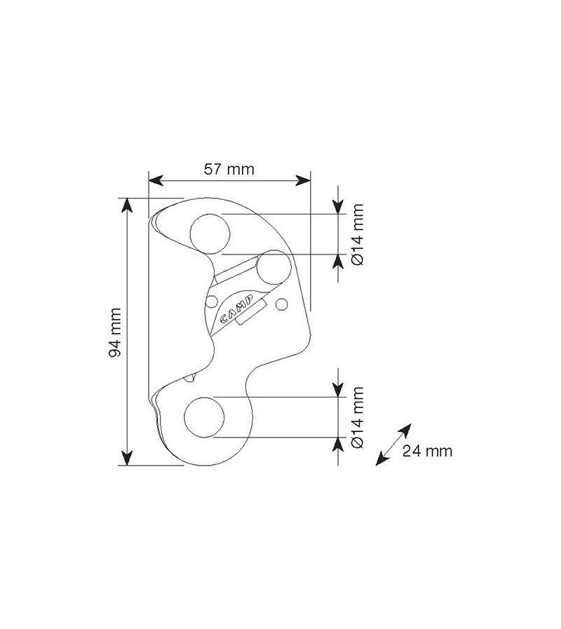 Bloqueador ventral SOLO 2 BLACK de CAMP SAFETY.